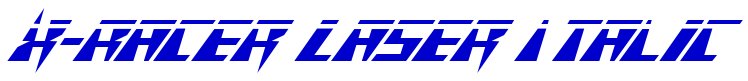 X-Racer Laser Italic 字体